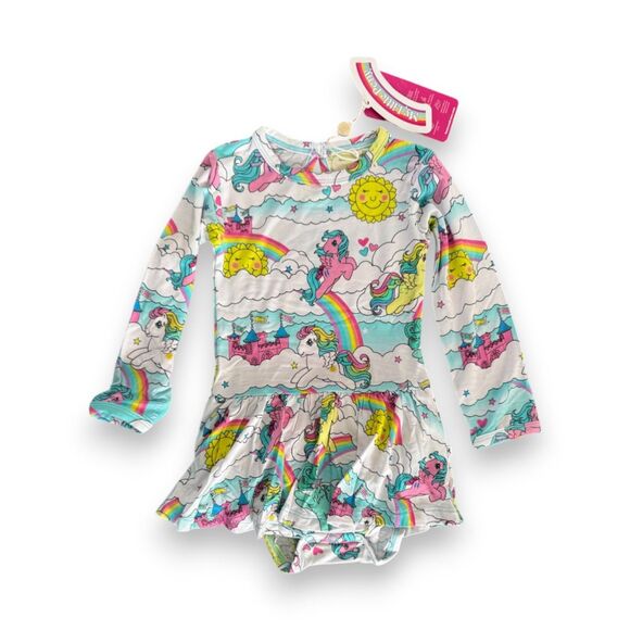 Bums and Roses My Little Pony Classic Ruffle Dress 12-18 Months NWT - Picture 2 of 2